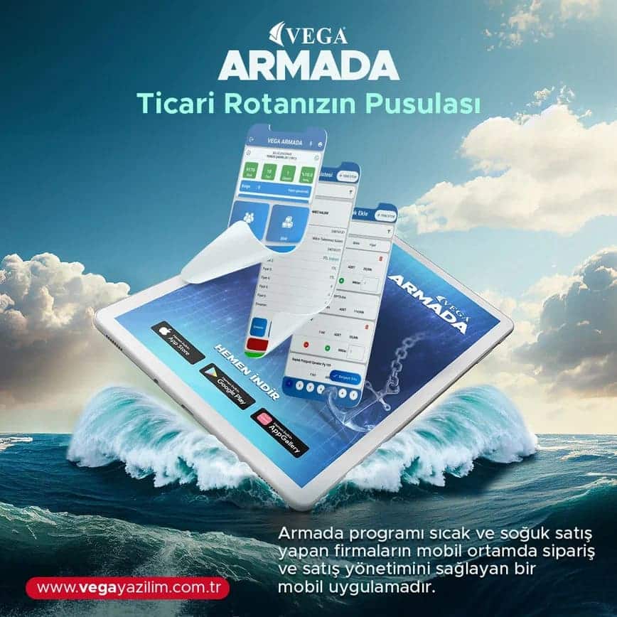 Vega Armada ile mobil satış ve sipariş yönetimini kolaylaştırın. Offline çalışma, depo yönetimi ve CRM entegrasyonu ile satış ekiplerinizin verimliliğini artırın.